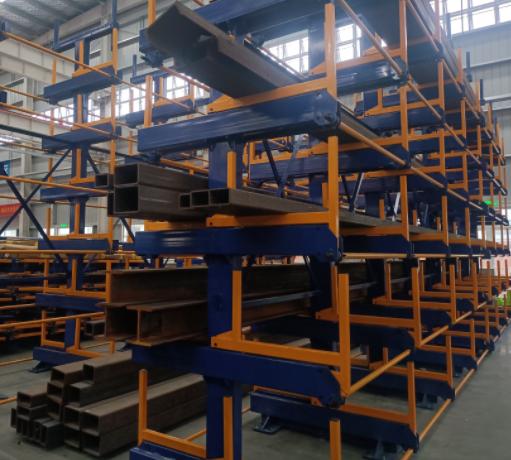 Track-Mobile Cantilever Storage Rack for Steel Bars & Profiles