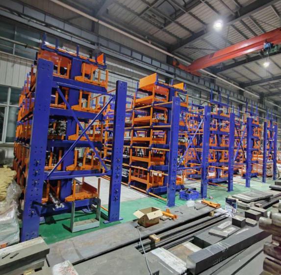 Telescopic Cantilever Rack for Pipe Storage: 3-Ton Capacity, 6m Bundles