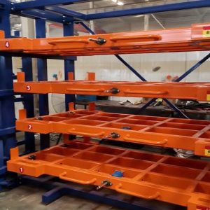 Vertical Sheet Metal Storage Rack 1500×3000mm Hand Crank 6-Layer