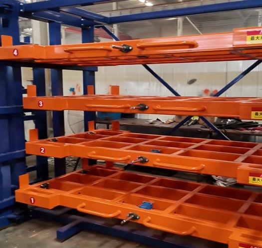 Vertical Sheet Metal Storage Rack 1500×3000mm Hand Crank 6-Layer