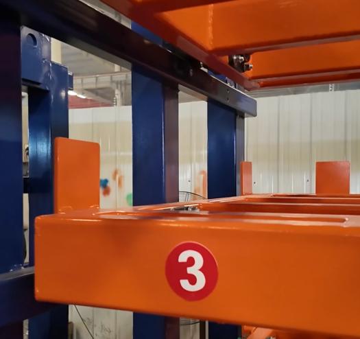 Vertical Sheet Metal Storage Rack 1500×3000mm Hand Crank 6-Layer
