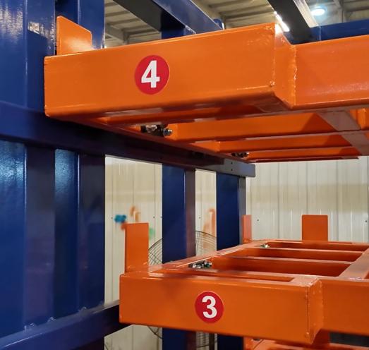 Vertical Sheet Metal Storage Rack 1500×3000mm Hand Crank 6-Layer