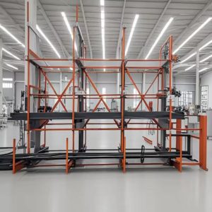 Manual Pipe Storage Rack for Flexible Workshop Use