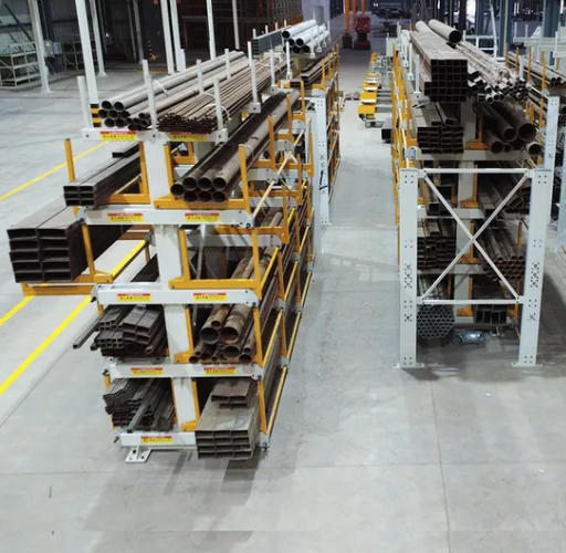 Modular Cantilever Racks for Structural Steel Channel and Angle Bundles