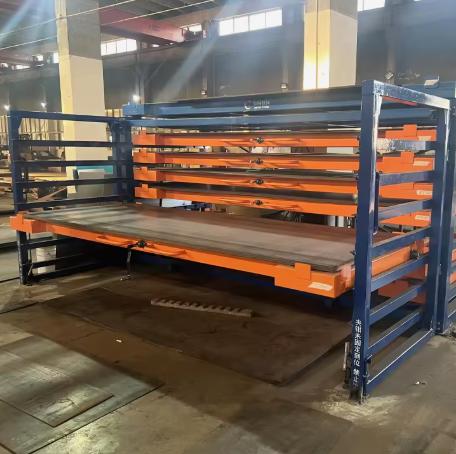 Heavy-Duty Hand-Cranked Roll-Out Sheet Metal Storage Racking System