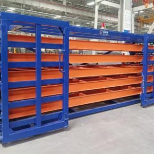 Hand-Cranked Roll Out Sheet Metal Warehouse Rack