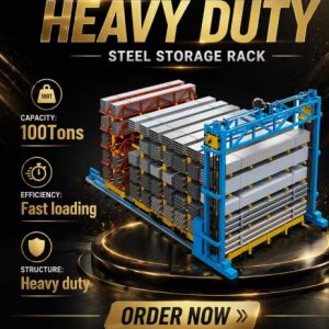 Heavy-Duty Gantry Pipe Storage System for Industrial Warehouse