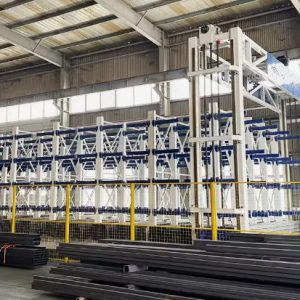 Automated Vertical Storage System for Steel Pipes & Bars