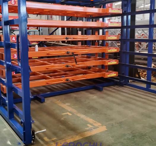 Manual Crank-Out Sheet Metal Storage Racks