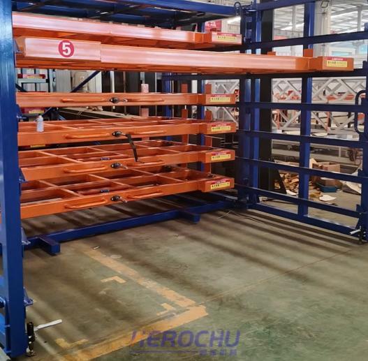 Manual Crank-Out Sheet Metal Storage Racks