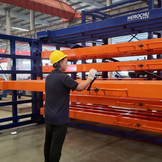 Manual Crank-Out Sheet Metal Storage Racks