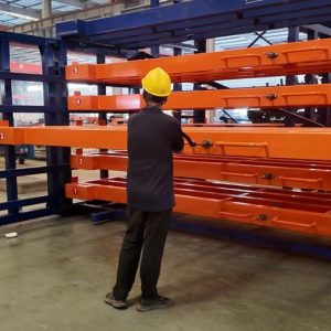 Manual Crank-Out Sheet Metal Storage Racks