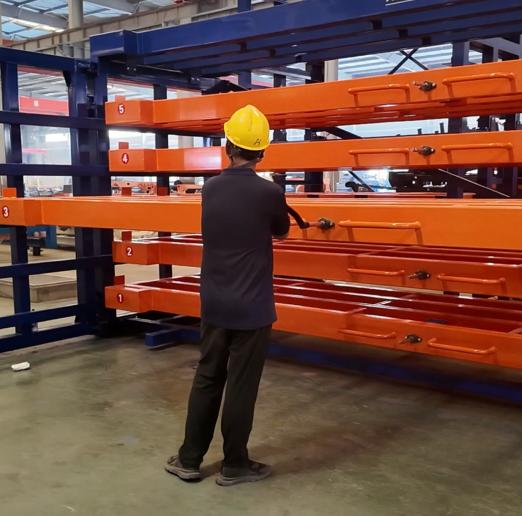 Manual Crank-Out Sheet Metal Storage Racks
