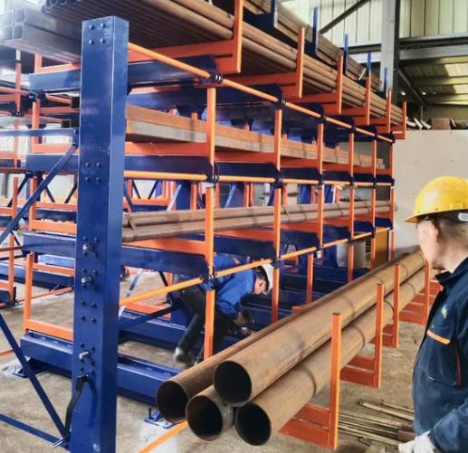 Customized Industrial Warehouse Storage Steel Telescopic Cantilever Rack
