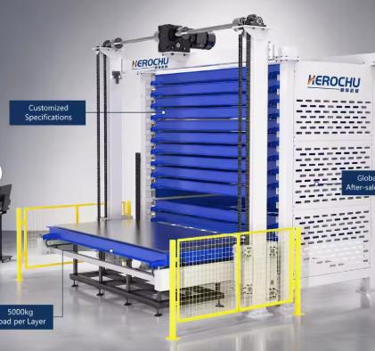 Smart ASRS Sheet Metal Storage System 5000kg Vertical Tower
