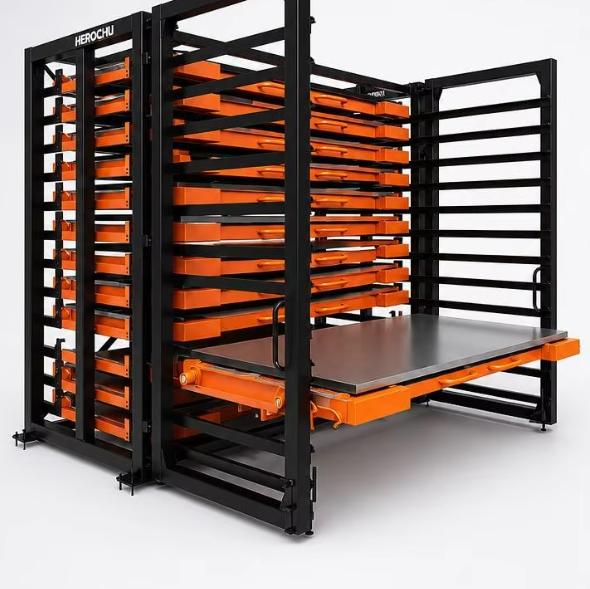 Motorized Roll-Out Sheet Storage Rack 5 Ton Per Layer
