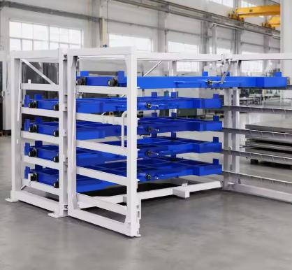 Motorized Roll-Out Sheet Storage Rack 5 Ton Per Layer