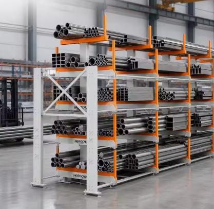 Telescopic Cantilever Rack for 6-7m Steel Profiles & Tubes