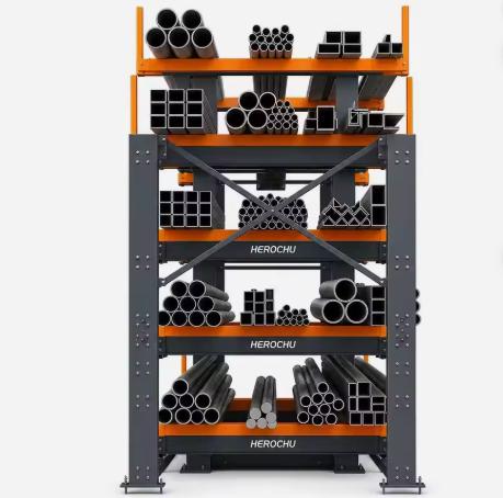 Telescopic Cantilever Rack for 6-7m Steel Profiles & Tubes