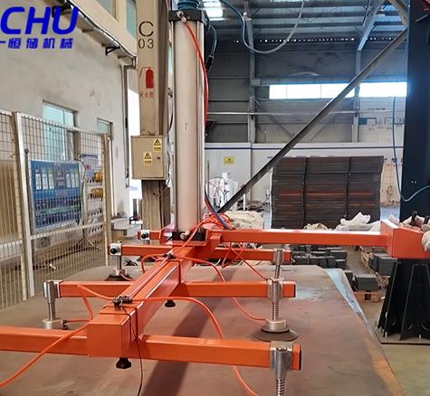 Pneumatic Vacuum Manipulator for Metal Sheets: Column-Mounted Lifting System