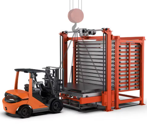 Automated Double-Tower Sheet Metal Storage System