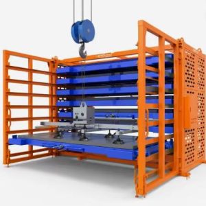 Customized Manual Crank Steel Plate Storage Rack for Warehouse Efficiency