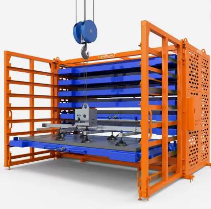 Customized Manual Crank Steel Plate Storage Rack for Warehouse Efficiency