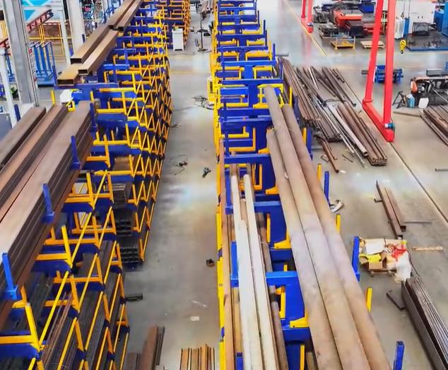 Cantilever Storage Rack System for 6m Aluminum Profiles