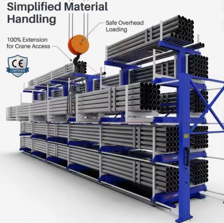 Heavy Duty Cantilever Pipe Storage Rack for Square Tubes