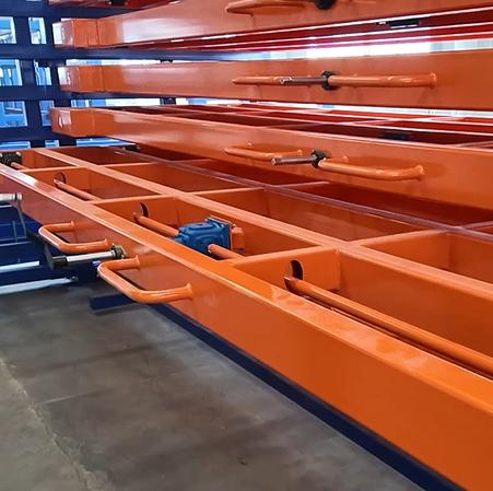 Customized Manual Crank Steel Plate Storage Rack for Warehouse Efficiency
