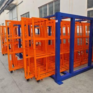 Roll-Out Vertical Sheet Metal Remnant Rack for Workshop Organization