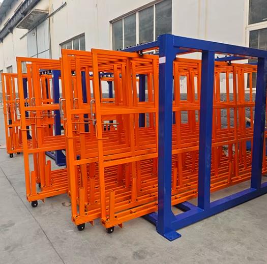 Roll-Out Vertical Sheet Metal Remnant Rack for Workshop Organization