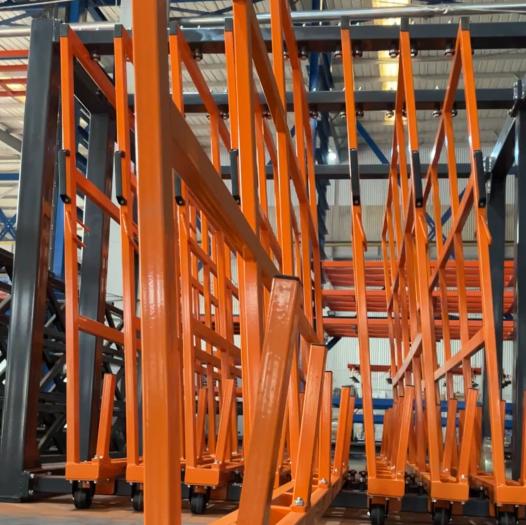 Vertical Roll-Out Sheet and Plate Remaining Material Rack