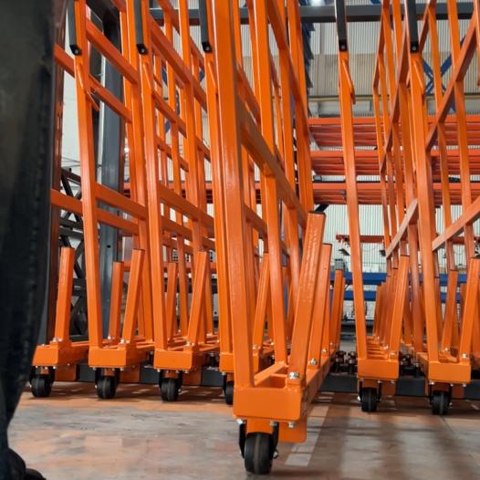 Vertical Roll-Out Sheet and Plate Remaining Material Rack