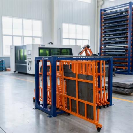 Vertical Roll-Out Sheet and Plate Remaining Material Rack