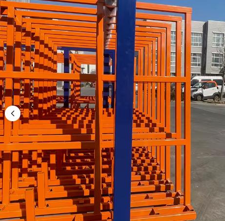 Heavy-Duty Vertical Sheet Metal Surplus Material Rack for Industrial Use