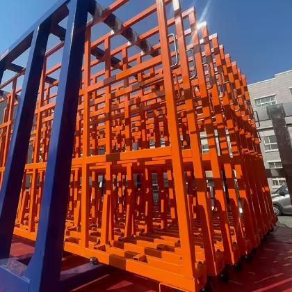 Heavy-Duty Vertical Sheet Metal Surplus Material Rack for Industrial Use