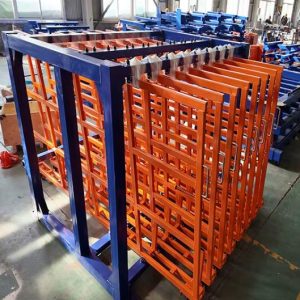 Heavy-Duty Vertical Sheet Metal Surplus Material Rack for Industrial Use
